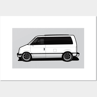 Chevy Shorty Astro Van BW Posters and Art